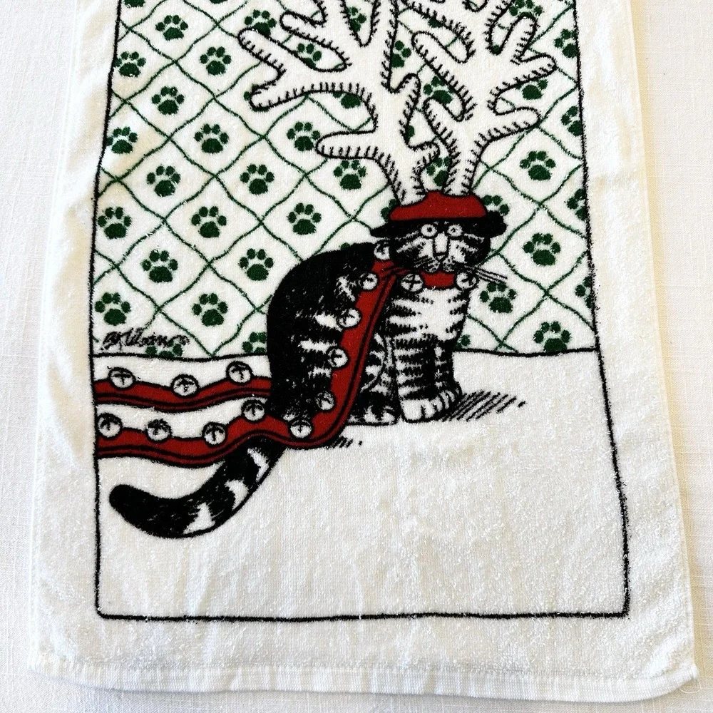 Kliban Christmas Reindeer Cat Royal Terry USA Vintage 70s 25